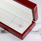  非加熱 パパラチアサフィア 1.99ct K18PG 18金 ピンクゴールド ネックレス ペンダント レディース 一粒ネックレス サファイアネックレス ジュエリー ピンク サファイア 誕生石  プレゼント Drops