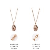 ゴールド ネックレス ハワイアンジュエリー ネックレス ゴールド ピンクゴールド ネックレス 刻印 無料 誕生石入れ可 シンプルオーバル 14K K14 メダル 14k k14カットあずきチェーン太0.9mm ギフトラッピング可能 プレゼント ハロウィン 【品番：CG-GP118R-CH123】