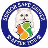 カーサイン 高齢者マーク SENIOR SAFE DRIVER ペルシャ ステッカー シール 直径13cm 肉球 日本製 車