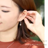 ハワイアンジュエリー ゴールド ピアス プルメリア ホワイトゴールド ピアス 誕生石 選べる フックピアス ジルコニア 揺れる カラーストーン 片耳(1個)購入可 K14 14K 20G ゲージ 彼女 妻 女性 レディース プレゼント ハロウィン 【品番：GE433W】