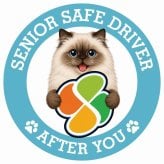 カーサイン 高齢者マーク SENIOR SAFE DRIVER ヒマラヤン ステッカー シール 直径13cm 肉球 日本製 車