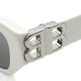 バレンシアガ BALENCIAGA サングラス アジアンフィット UVカット アイウェア スクエア BB0311SK-003 メンズ レディース ユニセックス ホワイト+グレー 海外正規品