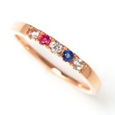 セミ オーダーメイド リング 指輪 誕生石 2.0mm 5石 Ties K10 K18 10K 18K 10金 18金 プラチナ 女性 レディース 誕生日 記念日 プレゼント ギフト 誕生日プレゼント ファミリーリング 刻印 名入れ 20代 30代 40代 妻 彼女 天然石 ダイヤモンド ダイヤ ゴールド ピンクゴールド イエローゴールド 選べる アクセサリー アレルギー対応 金属アレルギー