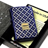 ZIPPO ブルー ヘリテージ ジッポ ライター 両面加工 彫刻 Heritage Blue 1932 ロゴ 青 おしゃれ 七宝 かっこいい ギフト プレゼント メンズ レディース