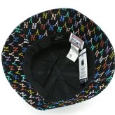 エムエルビーコリア MLB Korea バケットハット 帽子 ニューヨーク ヤンキース モノグラム レインボー ドーム 32CPH4111 50L メンズ レディース ユニセックス ブラック+レインボー 海外正規品