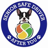 カーサイン 高齢者マーク SENIOR SAFE DRIVER ボストンテリア ステッカー シール 直径13cm 肉球 日本製 車