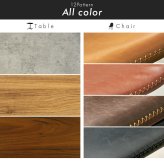 テーブル＆チェア３点セット LT-4930-34S カフェテーブル 幅60×奥行60cm ヴィンテージ調 チェア 選べる12パターン ダイニングセット 異素材 美しい天板 木目柄 天板 メラミン樹脂加工 コンクリート調 T字脚 おしゃれ 新生活