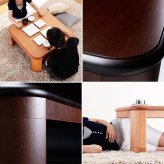こたつ 正方形 楢ラウンド折れ脚こたつ-リラ 80×80cm 折脚 継ぎ脚 角が丸い テーブル ローテーブル 炬燵 コタツ モダン 天然木 木製 日本製 国産 テレワーク リモートワーク 在宅ワーク 新生活