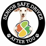 カーサイン 高齢者マーク SENIOR SAFE DRIVER イタリアングレーハウンド ステッカー シール 直径13cm 肉球 日本製 車