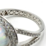 ヴィヴィアンウエストウッド Vivienne Westwood リング 指輪 オーブ アクセサリー シルバー925 6404017K-01P475 EABHA RING メンズ レディース ユニセックス プラチナ+ブルーグレー S