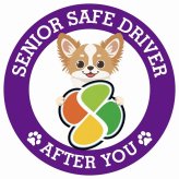 カーサイン 高齢者マーク SENIOR SAFE DRIVER チワズー ステッカー シール 直径13cm 肉球 日本製 車