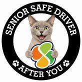 カーサイン 高齢者マーク SENIOR SAFE DRIVER ヨーロピアンバーミーズ ステッカー シール 直径13cm 肉球 日本製 車