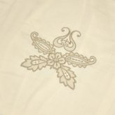 綿100％ 敷き布団カバー フィットシーツ ダブル 裏面ゴム入り ワンポイント刺繍 サテン生地 敷きふとん カバー 布団カバー シーツ ベージュ 洗濯可能 洗える 丸洗い可 簡単 送料無料