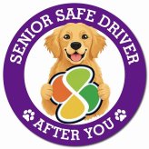 カーサイン 高齢者マーク SENIOR SAFE DRIVER ゴールデンレトリバー マグネット 強力 直径13cm 肉球 日本製 車 ステッカー