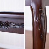テーブル 4人 アンティーク 調 ダイニング 楕円 伸縮 オーバル 伸長式 幅140cm→175cm ロココ ダイニングテーブル ホワイト 姫系 猫脚 ヨーロピアン 輸入家具 オシャレ 白家具 北欧 クラシック 新生活