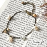 【SAWA サワ】天然石 × 淡水パール ブレスレット (BR-20)レディース 秋 冬 ハンドメイド 手作り 作家 アクセサリー ナチュラル シンプル おしゃれ コーディネート 人気 60代 50代 40代 30代 母の日 クリスマス ギフト プレゼント