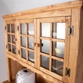 食器棚 FARMER 完成品 無垢材 パイン材 天然木 幅120cm・幅90cm W120xD45xH195cm / W90xD45xH195cm キッチン収納 カップボード 収納家具 ライトブラウン おしゃれ 新生活
