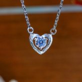 ハワイアンジュエリー ネックレス ステンレス オープン ハート スクロール ゴールド シルバー 金属アレルギー チェーン付き サージカルステンレス つけっぱなしOK プレゼント ペア