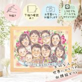 ギフト 還暦祝い 似顔絵 プレゼント 贈り物 名入れ 手描き 還暦 記念日 60歳 誕生日 お祝い 大人数 お母さん 家族 両親 お父さん 下書き確認 修正無料 名入れ 似てる 一生もの 喜ばれる 実績多数 還暦 60歳 長寿 思い出 ホワイトデー オリジナル 披露宴 二次会 古希祝い お祝い返し キレイ メモリアルギフト クリスマス 白寿祝い 感激 色紙 喜寿祝い