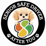 カーサイン 高齢者マーク SENIOR SAFE DRIVER コッカプー ステッカー シール 直径13cm 肉球 日本製 車