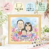 プレゼント 似顔絵 結婚10周年 ギフト 名入れ 贈り物 手描き 結婚10周年 結婚記念日 お祝い 記念日 両親 家族 お父さん お母さん 夫婦 修正無料 下書き確認 名入れ 一生もの 宝物 実績多数 喜ばれる 思い出 10周年 感謝 記念 闘病中の方への励まし 引っ越し カラフル メモリアル 古希祝い 結婚祝い 快気祝い 卒寿祝い イラスト 感謝の品 お祝いの品