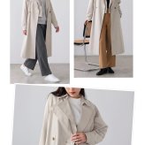 4WAY トレンチコート ロングベスト ショートジャケット 2点セット レディース HALEINE アレンヌ トレンチ コート ジャケット ベスト ストレッチ きれいめ 羽織り 通勤 秋 アウター ライトアウター レイヤード トレンチベスト 6F (08000372r)