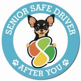 カーサイン 高齢者マーク SENIOR SAFE DRIVER チワピン マグネット 強力 直径13cm 肉球 日本製 車 ステッカー