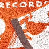 スヌーピー ミニタオル RECORDS オレンジ ハンカチ SNOOPY