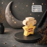 国産ヒノキ 星座の組み木｜水瓶座 ♒｜1/20〜2/18生まれ｜木製インテリア・誕生日プレゼント