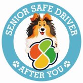 カーサイン 高齢者マーク SENIOR SAFE DRIVER シェットランドシープドッグ ステッカー シール 直径13cm 肉球 日本製 車