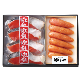 【黒門三平】塩紅鮭切身と【やまや】辛子明太子のセット RBY【送料無料※北海道・沖縄・離島除く】