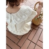 Frill chiffon rompers【誕生日】【１歳】 ロンパース 記念日 ギフト プレゼント