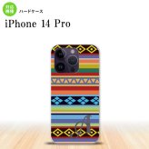 iPhone14 Pro iPhone14 Pro スマホケース 背面ケース ハードケース エスニック ボーダー カラフル +アルファベット 2022年 9月発売 nk-i14p-1565i