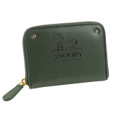 SNOOPY スヌーピー コインケース 財布 コンパクト  型押し 大容量ミニウォレット 小銭入れ