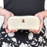 ペンケース ミッフィー miffy ツイード おしゃれ かわいい ペンポーチ 筆入れ ペン入れ 筆箱 小物入れ スリム 大容量 大人可愛い ピンク アイボリー 大人 女子 高校生 学校 文房具 キャラクター うさぎ チャーム 誕生日 プレゼント ギフト