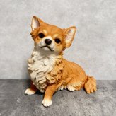 犬 置物 大きい 見上げるチワワ 横幅26.8cm woobia ウービア かわいい おしゃれ ガーデン インテリア オブジェ 巨大 プレゼント 北欧 玄関 雑貨 動物 モダン 面白い 庭 ギフト 屋外 家 リアル 玄関先 ガーデンオーナメント