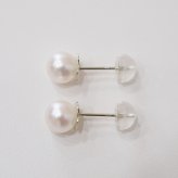 ［pearl618］ 6mm - 6.5mm ホワイトピンク クローバー ピアス あこや真珠