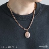 ステンレス ロケットネックレス HIPHOP 喜平チェーンネックレス ロケットペンダント マリアネックレス 写真 記念 思い出 50cm 60cm ピンク 6面カット 聖母 メンズ 男性 金属アレルギー対応