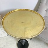サイドテーブル ブ &ブラス コーヒーテーブル 幅40cm ラウンドテーブル おしゃれ 海外インテリア モダンでスタイリッシュなテーブルです 天板はブラス 真鍮 のエンボス 凹凸 仕上げがオシャレです アルミニウム ミニテーブル 円卓 新築祝い 引越し祝い