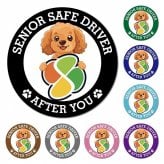 カーサイン 高齢者マーク SENIOR SAFE DRIVER ダップー マグネット 強力 直径13cm 肉球 日本製 車 ステッカー