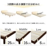 ベッド 寝具 すのこ ダブル フレーム 宮付き コンセント付き 高さ調節 天然木 パイン材 収納 北欧 おしゃれ 木製 木目 頑丈 組み立て簡単 代引不可 送料無料
