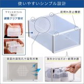 クリアシューズケース 1個 Clarte-クラルテ- ホームテイスト 玄関収納 シューズケース シューズボックス 靴 下駄箱 積み重ね 硬質クリア素材 通気孔 湿気対策 前開き扉