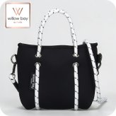 ウィローベイ ショルダーバッグ レディース ブランド WILLOWBAY ブティックタイニー マザーズバッグ  2WAY BLACK