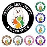 カーサイン 高齢者マーク SENIOR SAFE DRIVER サモエド マグネット 強力 直径13cm 肉球 日本製 車 ステッカー