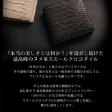 スモールクロコダイル 二つ折り財布 コンパクト財布 日本製 GranCroco 一枚革 ポロサス センター取り ヌメ革 植物 タンニン 鞣し マット 加工 ベジタブル ICFA LWG 認定 鰐革 保証書付 JRA 4FA (No.06002006)