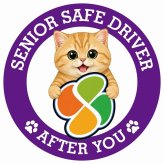 カーサイン 高齢者マーク SENIOR SAFE DRIVER マンチカン ステッカー シール 直径13cm 肉球 日本製 車