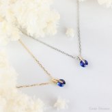 ブルー サファイア プチ ネックレス プラチナ 18金 一粒 一石 シンプル ペンダント レディース プチネックレス K18 Pt900 記念日 誕生石 9月 ブルーサファイア  プレゼント petit