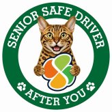 カーサイン 高齢者マーク SENIOR SAFE DRIVER ベンガル ステッカー シール 直径13cm 肉球 日本製 車