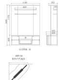 テレビ台 テレビボード 高さ160cm コーナーボード ハイタイプ 幅113cm TVボード TV台 おしゃれ 北欧 ウォールナット フルオープンレール コーナー ブラウン ライトブラウン 新生活