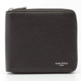 モンテスピガ　monte SPIGA　ラウンドファスナー二つ折り財布　MOSMSP701DBR　ダークブラウン　濃茶　シュリンクレザー　牛革　ジップアラウンド ウォレット
